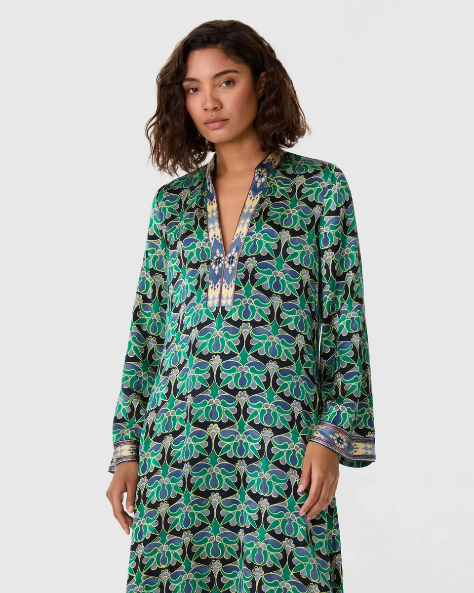 Emporio Sirenuse Jenna Caftan in Jewelry Block Print | Thumbnail 4 Emporio Sirenuse Jenna Caftan in Jewelry Block Print | Thumbnail 4