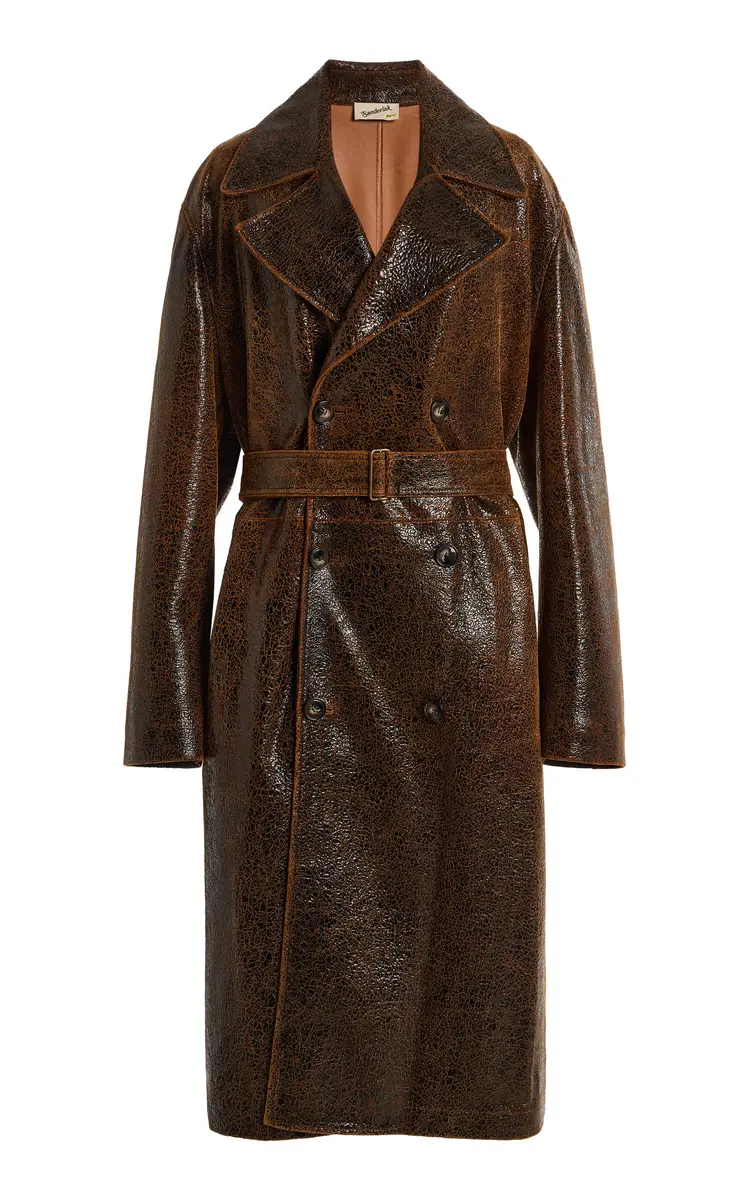 Sanderlak Belted Leather Trench Coat | Thumbnail 2 Sanderlak Belted Leather Trench Coat | Thumbnail 2