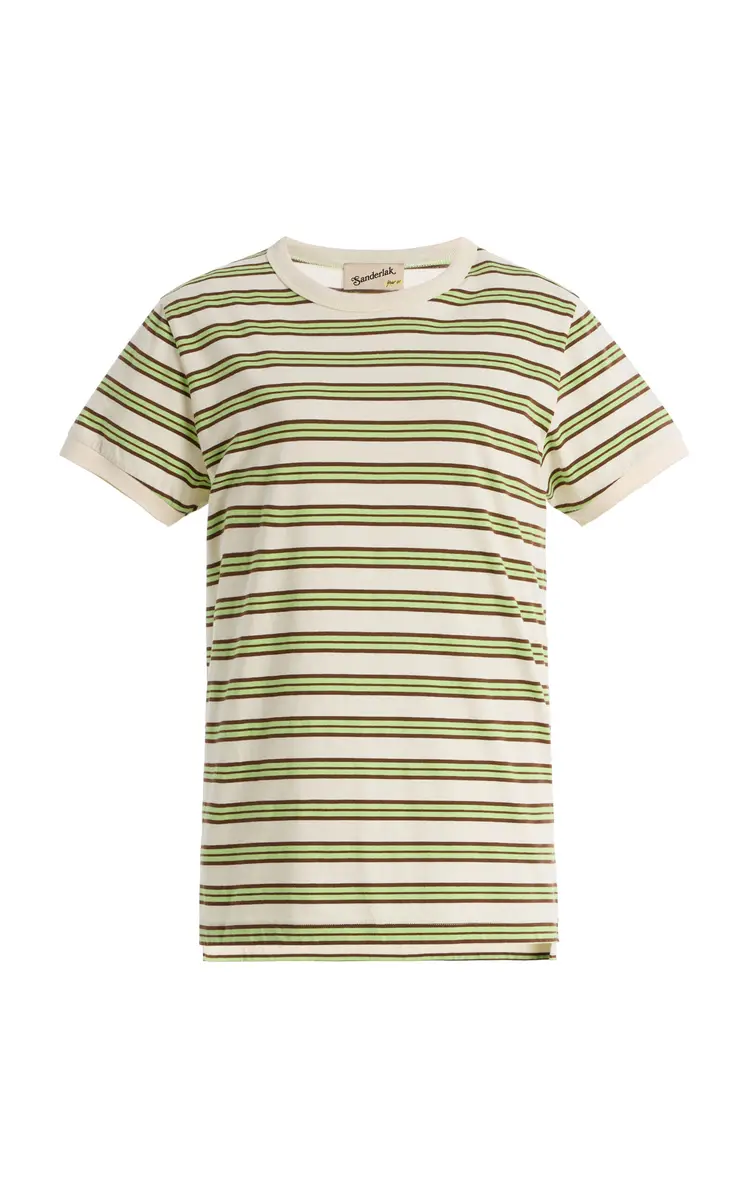 Sanderlak Striped Cotton Tee | Image 1 Sanderlak Striped Cotton Tee | Image 1