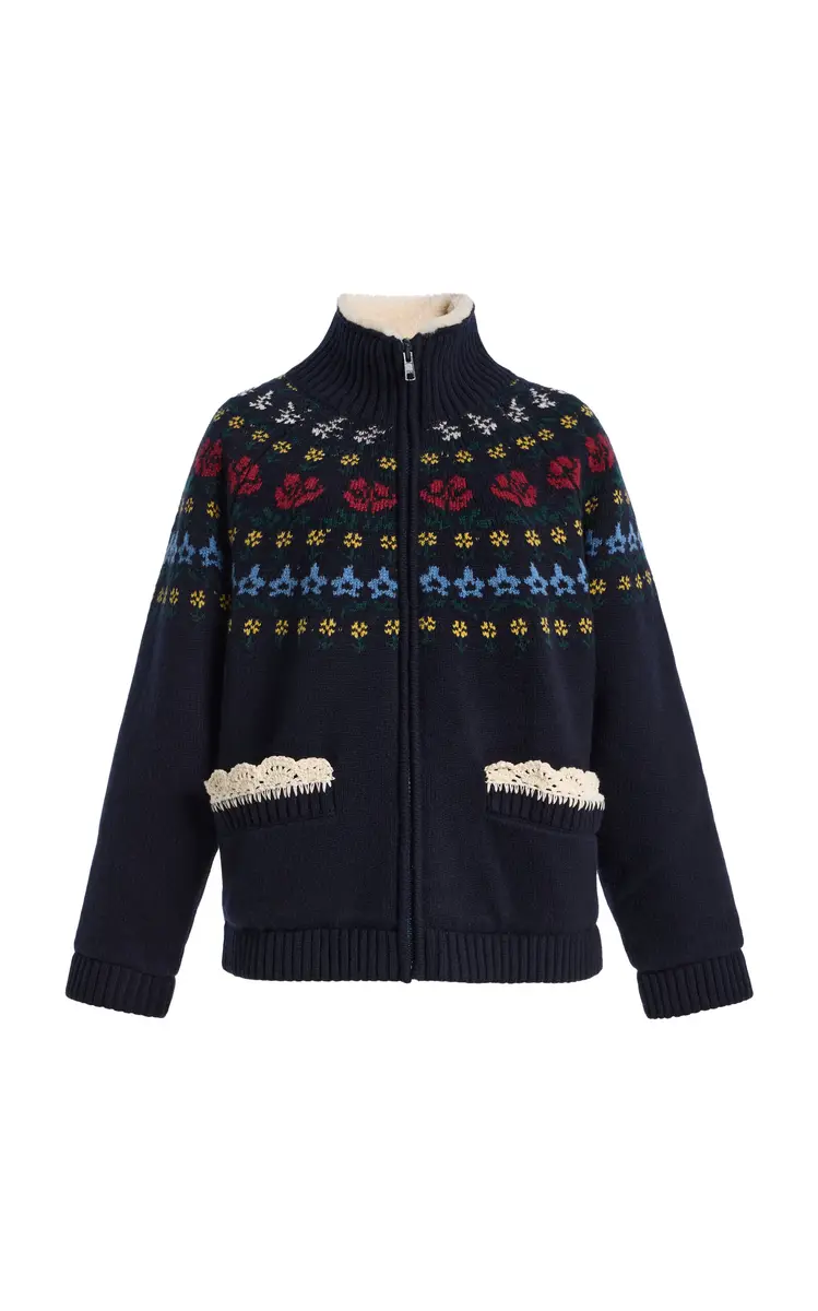 Sea Preston Sherpa-Lined Knit Jacket