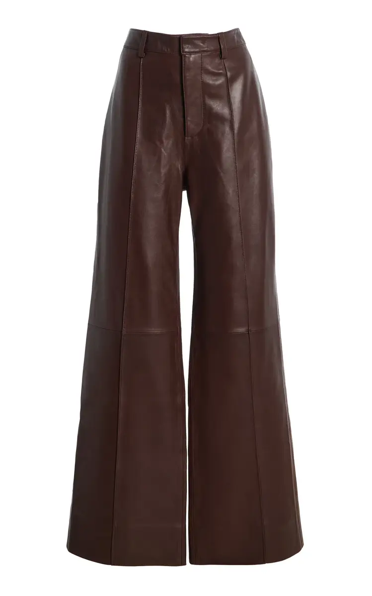 Sea Caitlin Leather Wide-Leg Pants | Image 1 Sea Caitlin Leather Wide-Leg Pants | Image 1