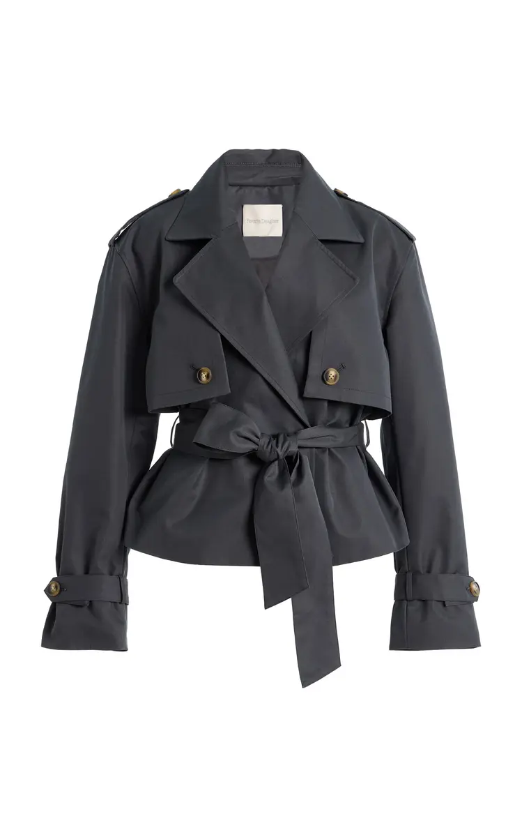 Favorite Daughter The Cropped Charles Cotton-Blend Trench Coat | Thumbnail 3 Favorite Daughter The Cropped Charles Cotton-Blend Trench Coat | Thumbnail 3