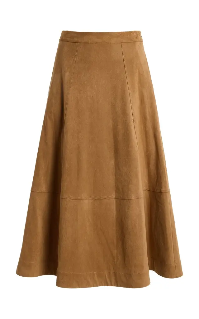 Favorite Daughter The Aspen Faux Suede Midi Skirt