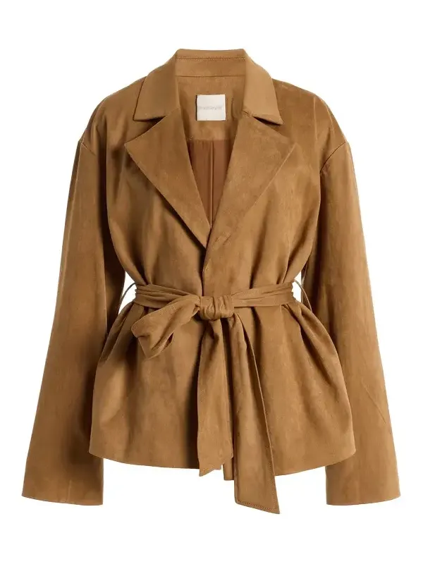Favorite Daughter The Marina Faux Suede Wrap Coat