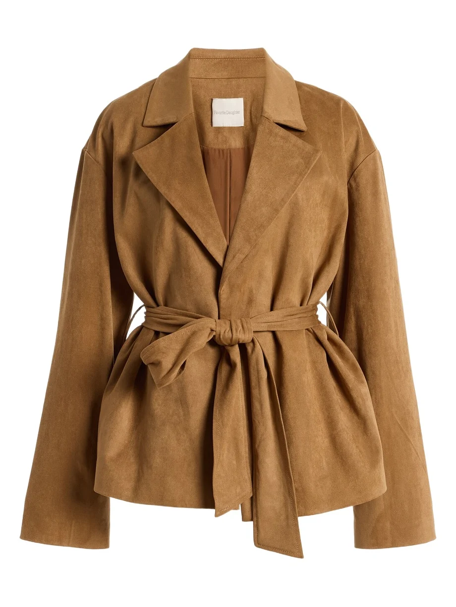 The Marina Faux Suede Wrap Coat The Marina Faux Suede Wrap Coat