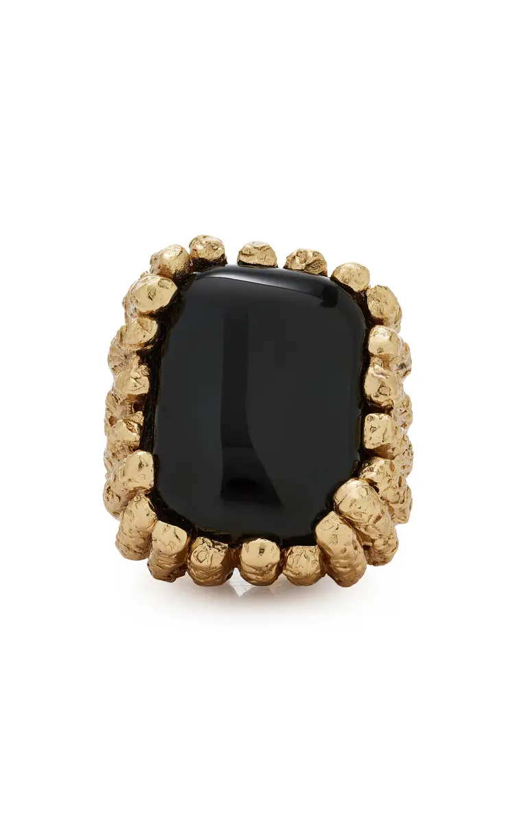 PAOLA SIGHINOLFI Bosco 18K Gold-Plated Pewter Resin Ring | Thumbnail 2 PAOLA SIGHINOLFI Bosco 18K Gold-Plated Pewter Resin Ring | Thumbnail 2