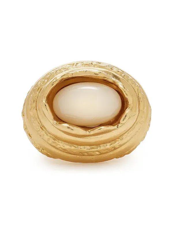 PAOLA SIGHINOLFI Amanda 18K Gold-Plated Pewter Resin Ring
