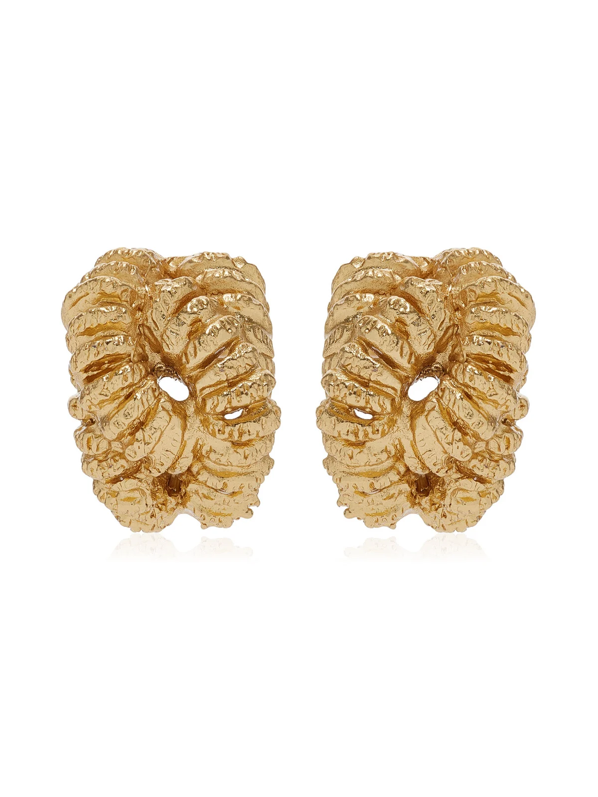 Talisman 18K Gold-Plated Pewter Hoop Earrings
