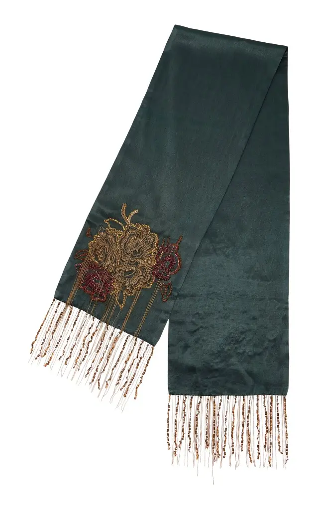Embroidered Silk Scarf Embroidered Silk Scarf