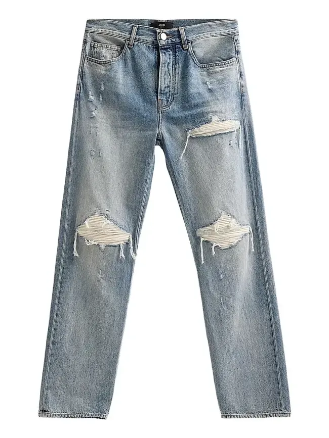 Men's Mx1 Suede Moto Straight-Fit Jeans