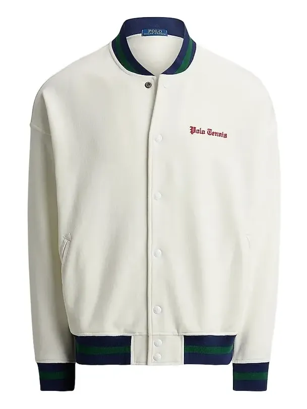 Men's Relaxed-Fit Fleece Baseball Jacket Men's Relaxed-Fit Fleece Baseball Jacket