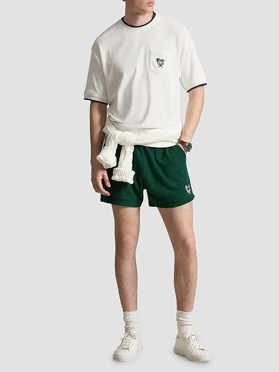 Polo Ralph Lauren Men's Relaxed-Fit Terry Short-Sleeve Sweatshirt | Thumbnail 2 Polo Ralph Lauren Men's Relaxed-Fit Terry Short-Sleeve Sweatshirt | Thumbnail 2