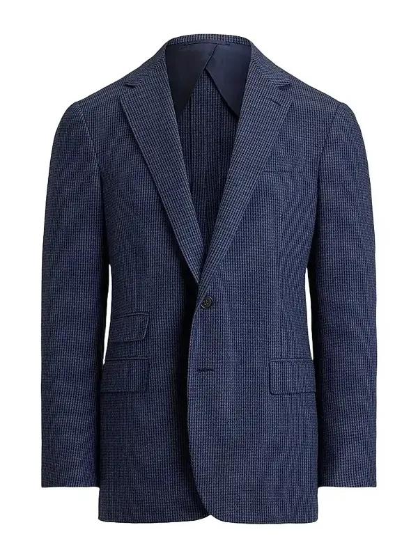 Ralph Lauren Purple Label Men's Houndstooth Wool Single-Breasted Sport Coat
