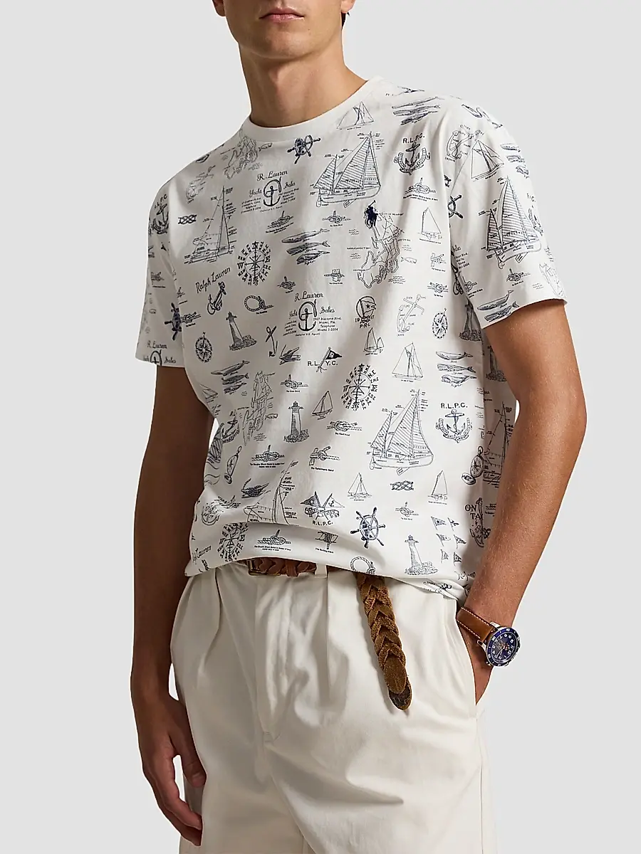 Polo Ralph Lauren Men's Classic-Fit Nautical Jersey T-Shirt | Thumbnail 4