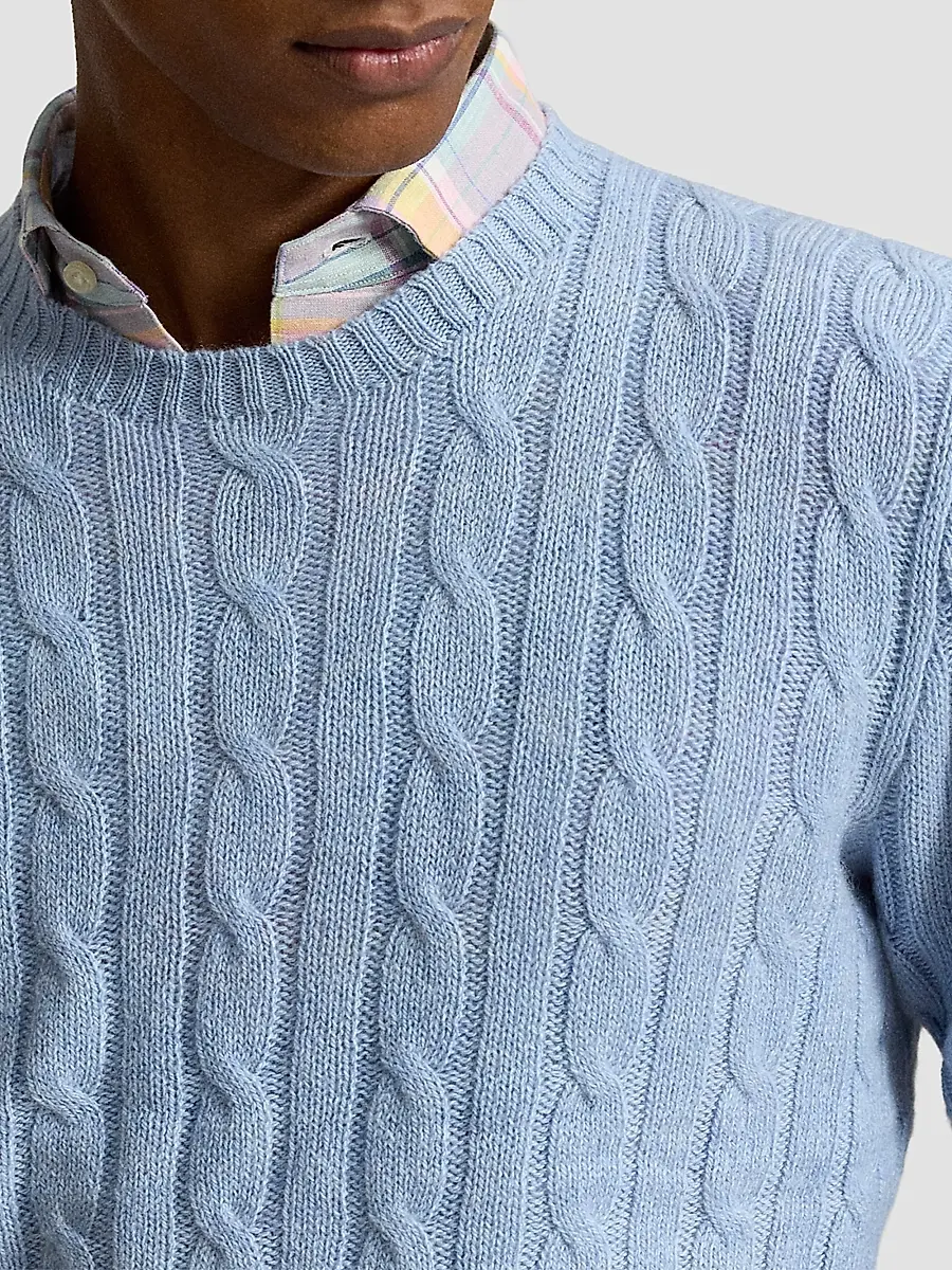 Polo Ralph Lauren Men's Cashmere Cable-Knit Crewneck Sweater | Thumbnail 5