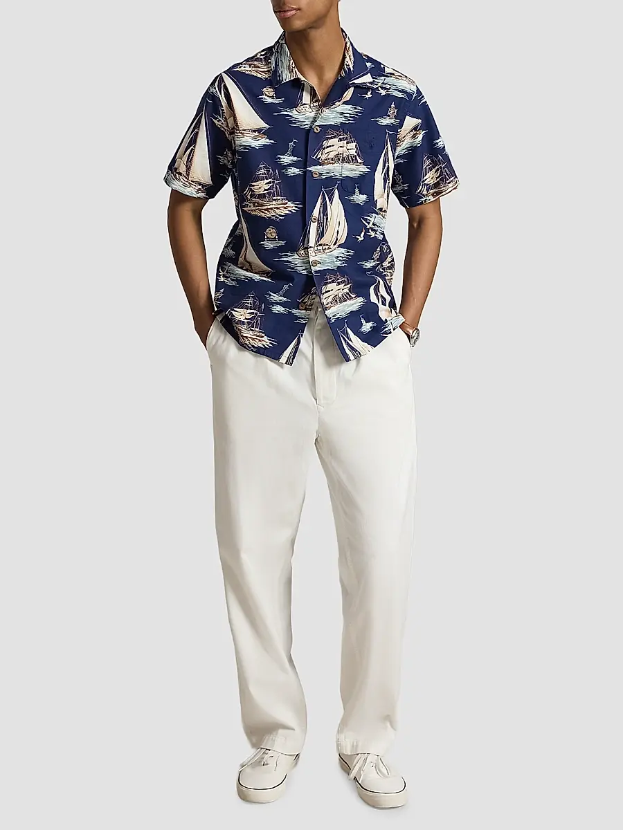 Polo Ralph Lauren Men's Sailboat Oxford Short-Sleeve Shirt | Thumbnail 2