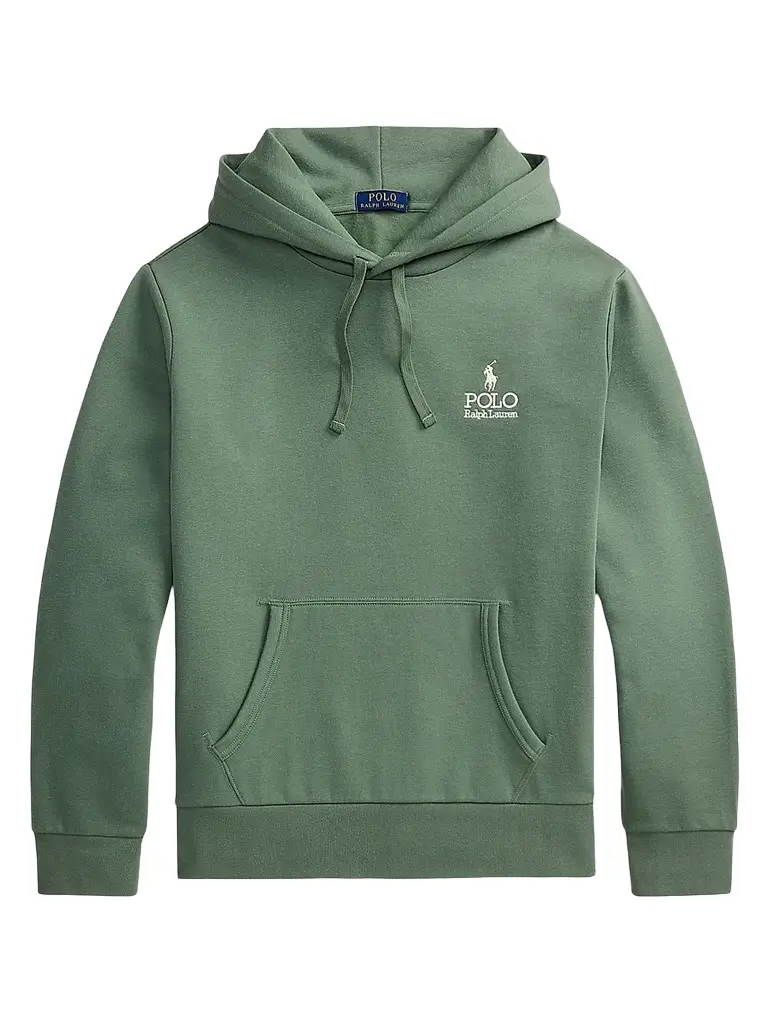 Polo Ralph Lauren Men's Logo-Embroidered Drawstring Hoodie - Fatigue | Image 1 Polo Ralph Lauren Men's Logo-Embroidered Drawstring Hoodie - Fatigue | Image 1