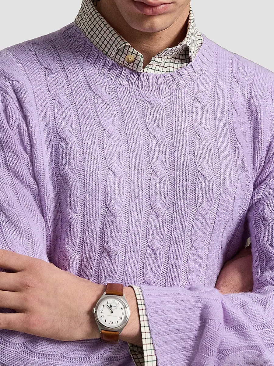 Polo Ralph Lauren Men's Cashmere Cable-Knit Crewneck Sweater | Thumbnail 5