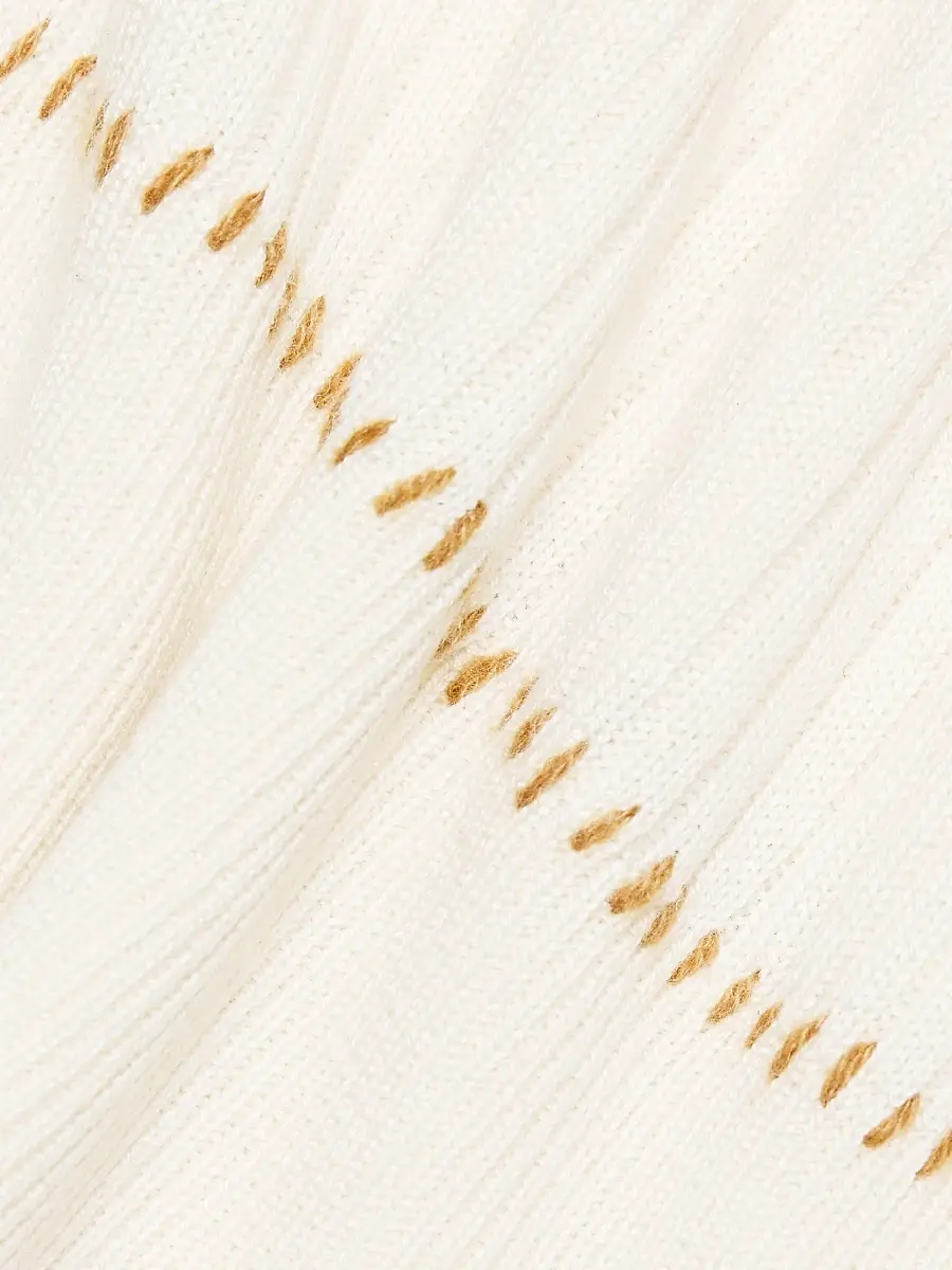 PRABAL GURUNG Women's Whipstitch Rib-Knit Polo Top | Thumbnail 7