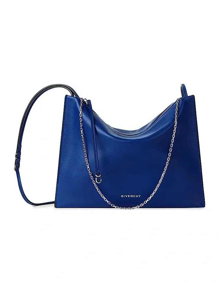 Women's Voyou Pouch in Shiny Leather - Cobalt Blue Women's Voyou Pouch in Shiny Leather - Cobalt Blue