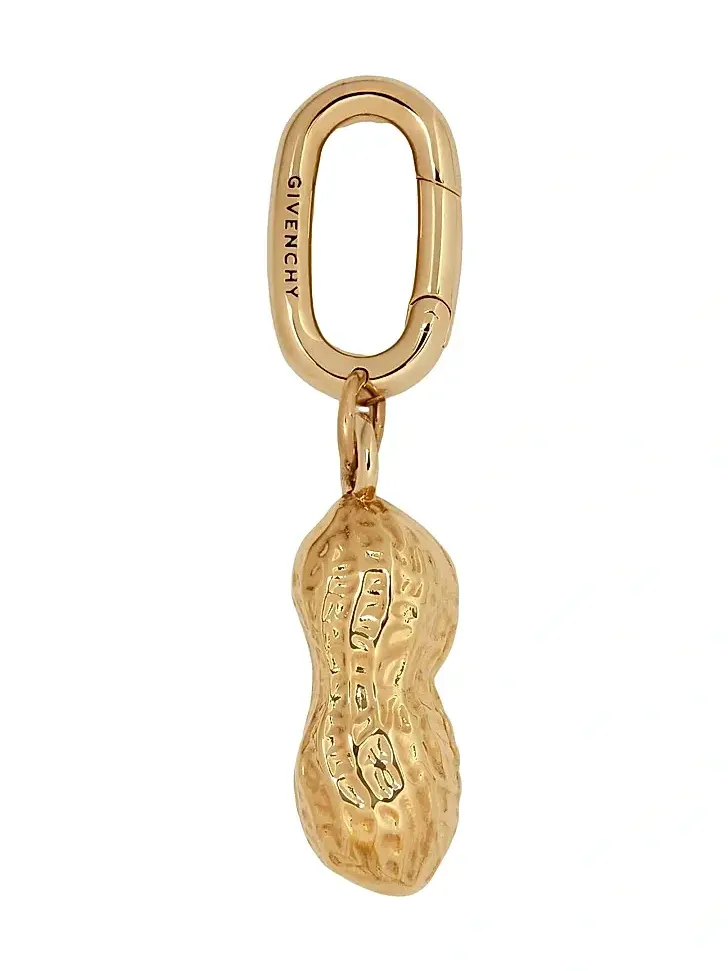 Women's Lucky Peanut Bag Charm in Metal - Golden Women's Lucky Peanut Bag Charm in Metal - Golden