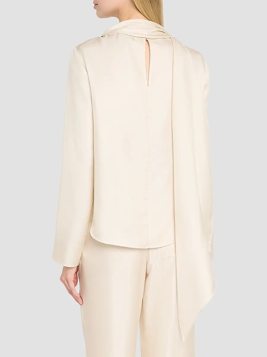 Loulou de Saison Women's Gala Silk Foulard Blouse | Thumbnail 3 Loulou de Saison Women's Gala Silk Foulard Blouse | Thumbnail 3
