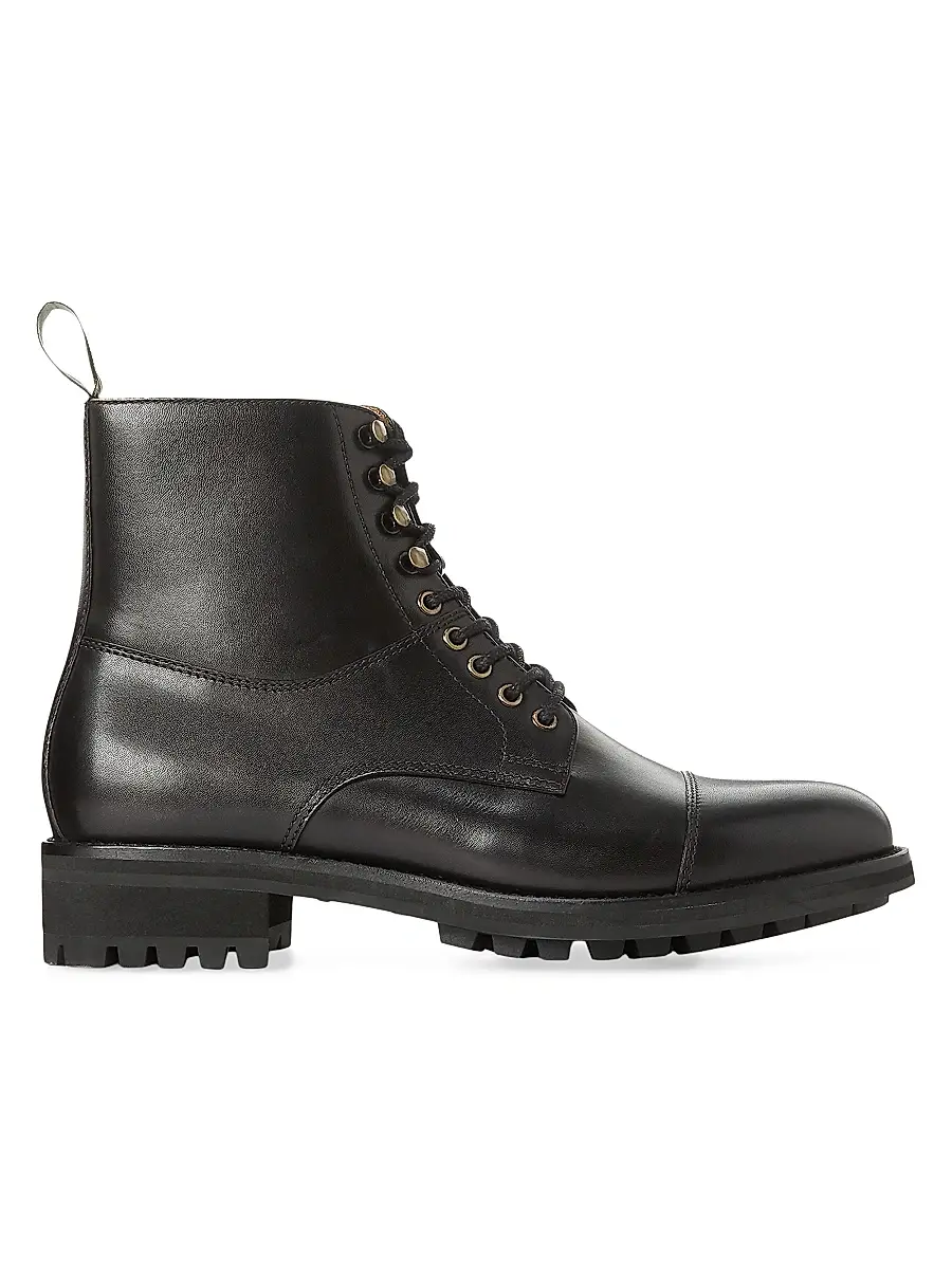 Polo Ralph Lauren Men's Bryson Leather Combat Boots - Black | Image 1 Polo Ralph Lauren Men's Bryson Leather Combat Boots - Black | Image 1