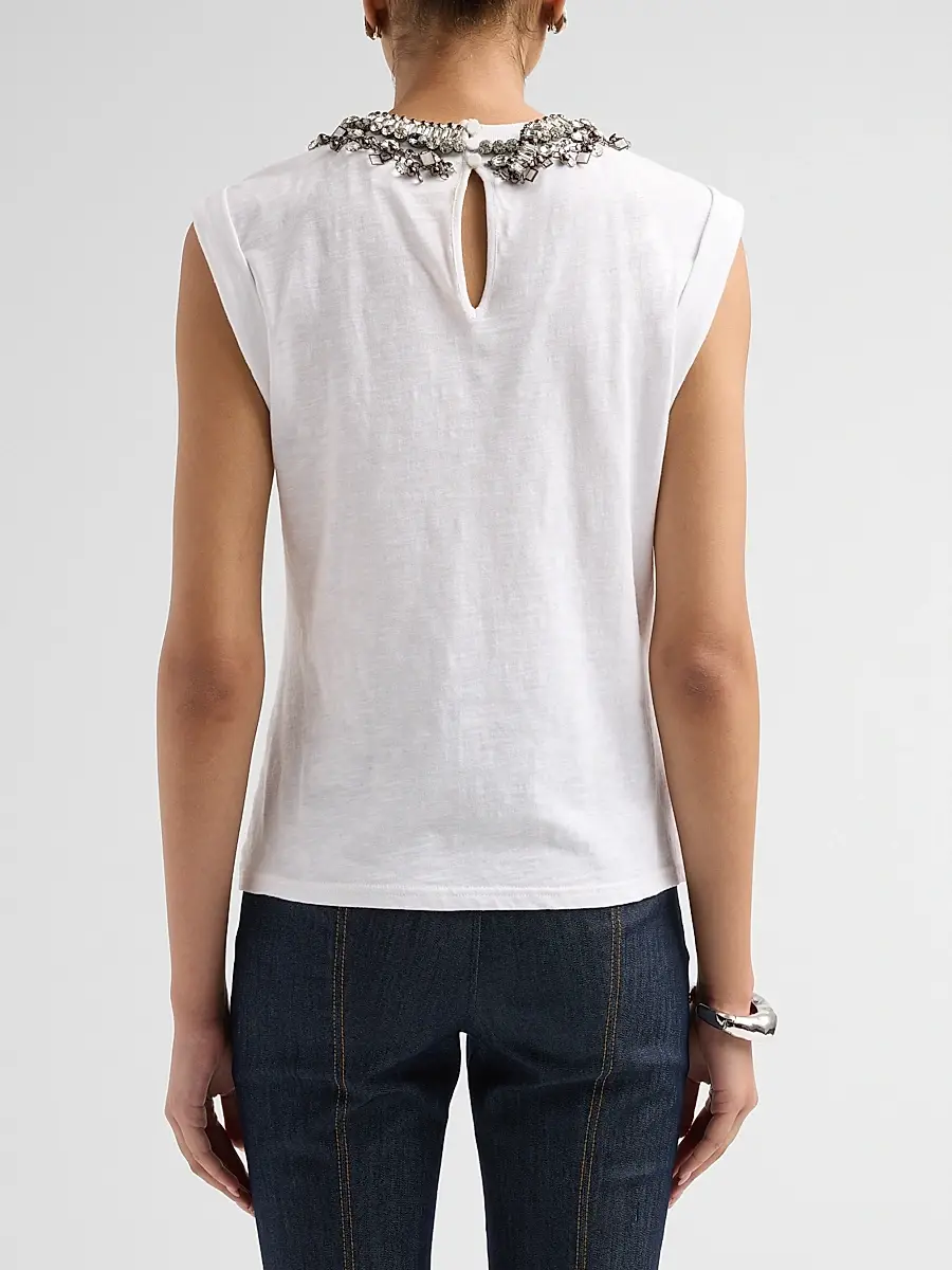 Cinq à Sept Women's Bella Layered Necklace T-Shirt | Thumbnail 3