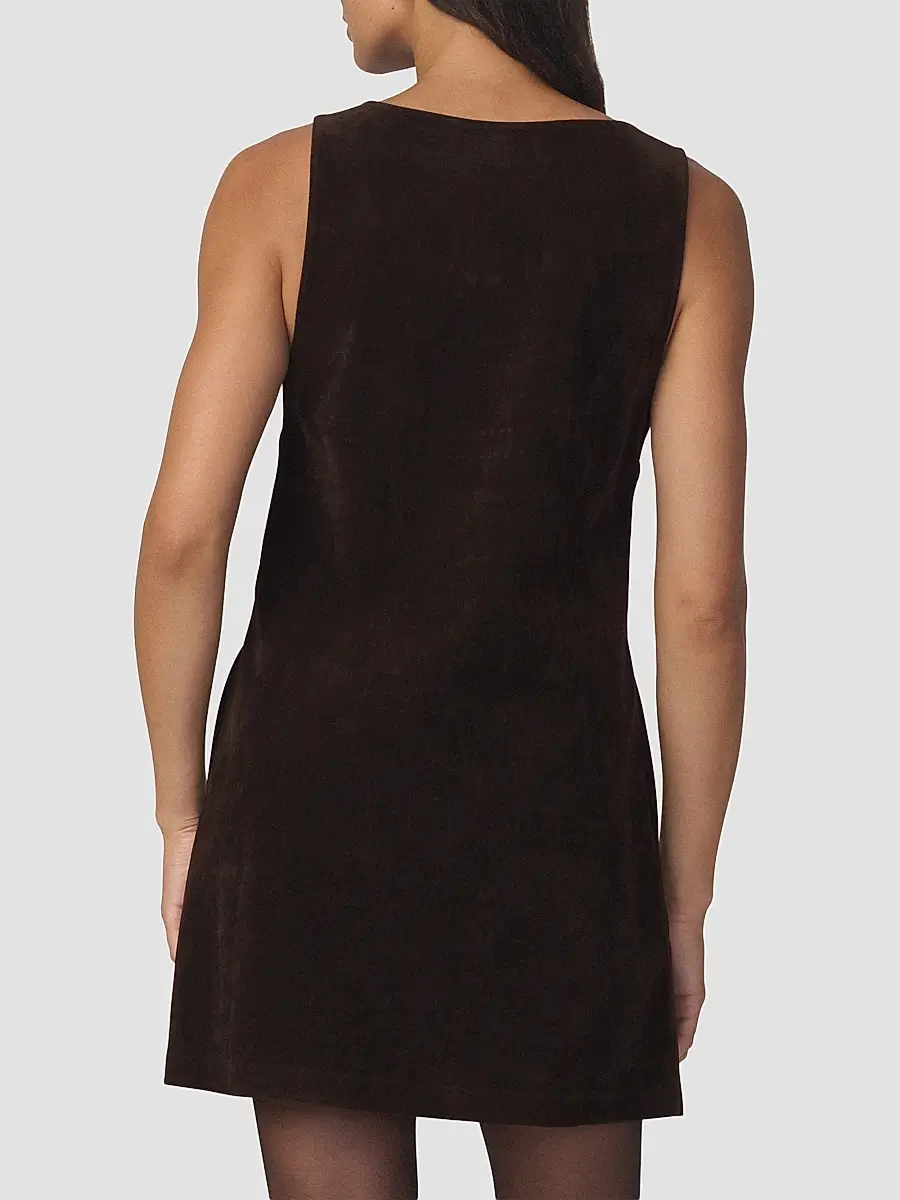 Joe's Jeans Women's The Scoopneck Faux-Suede Mini Dress | Thumbnail 3