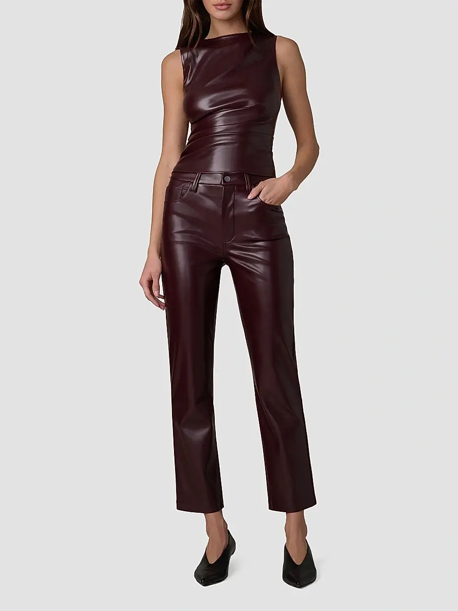 Joe's Jeans Women's The Lyra Faux Leather Slim Ankle Pants | Thumbnail 2 Joe's Jeans Women's The Lyra Faux Leather Slim Ankle Pants | Thumbnail 2