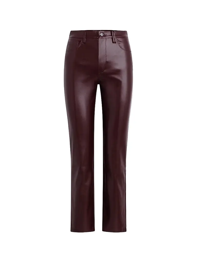 Joe's Jeans Women's The Lyra Faux Leather Slim Ankle Pants - Cabernet - Size 32 | Image 1 Joe's Jeans Women's The Lyra Faux Leather Slim Ankle Pants - Cabernet - Size 32 | Image 1