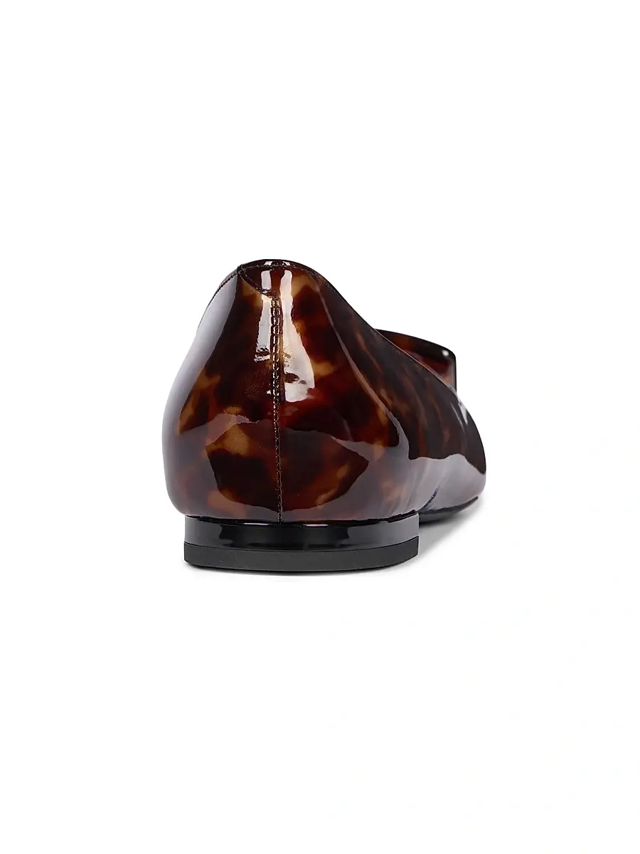 Roger Vivier Women's Gommettine Tortoiseshell-Print Patent Leather Ballerina Flats | Thumbnail 3 Roger Vivier Women's Gommettine Tortoiseshell-Print Patent Leather Ballerina Flats | Thumbnail 3