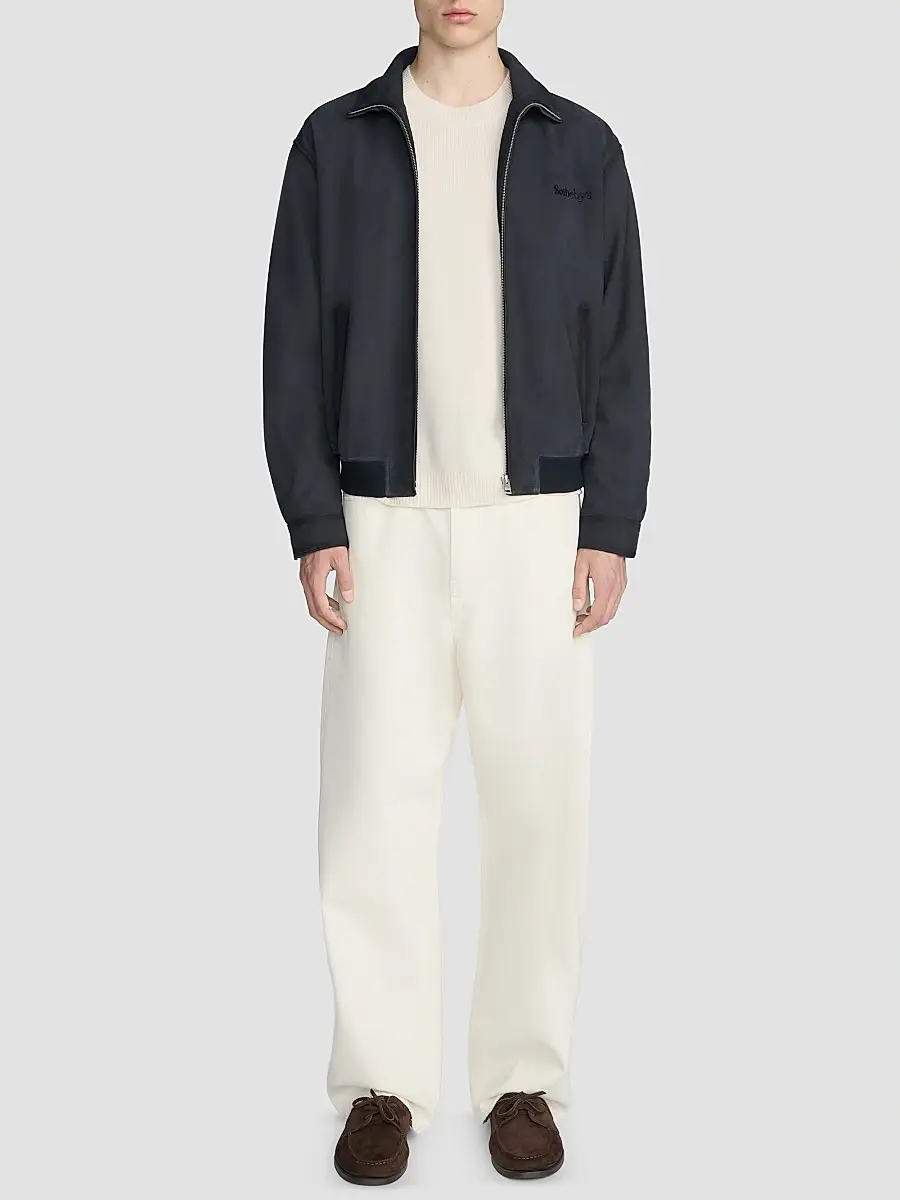 Frame Men's x Sotheby's Suede Zip-Up Bomber Jacket | Thumbnail 2 Frame Men's x Sotheby's Suede Zip-Up Bomber Jacket | Thumbnail 2