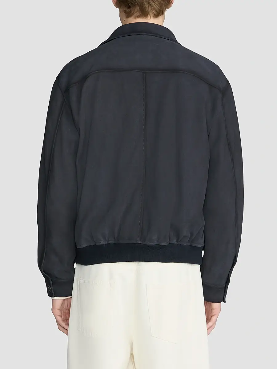 Frame Men's x Sotheby's Suede Zip-Up Bomber Jacket | Thumbnail 3 Frame Men's x Sotheby's Suede Zip-Up Bomber Jacket | Thumbnail 3