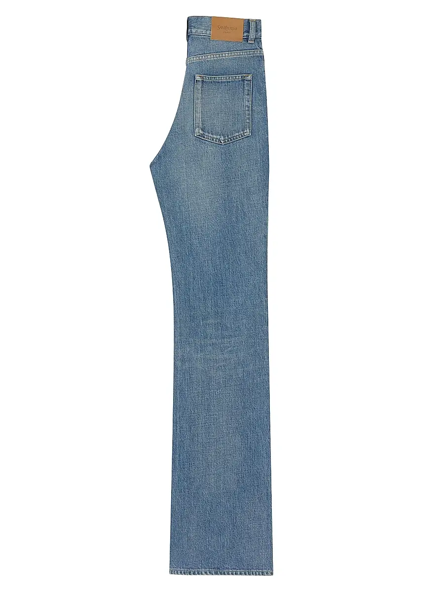 Saint Laurent Women's 70's Authentic Medium Denim Jeans | Thumbnail 2 Saint Laurent Women's 70's Authentic Medium Denim Jeans | Thumbnail 2