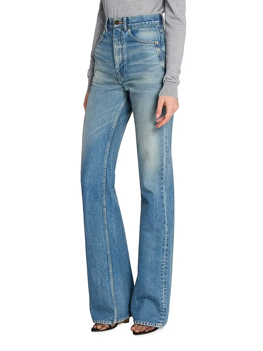 Saint Laurent Women's 70's Authentic Medium Denim Jeans | Thumbnail 5 Saint Laurent Women's 70's Authentic Medium Denim Jeans | Thumbnail 5