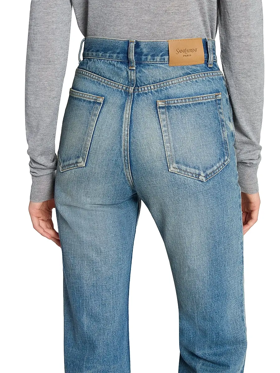 Saint Laurent Women's 70's Authentic Medium Denim Jeans | Thumbnail 7 Saint Laurent Women's 70's Authentic Medium Denim Jeans | Thumbnail 7
