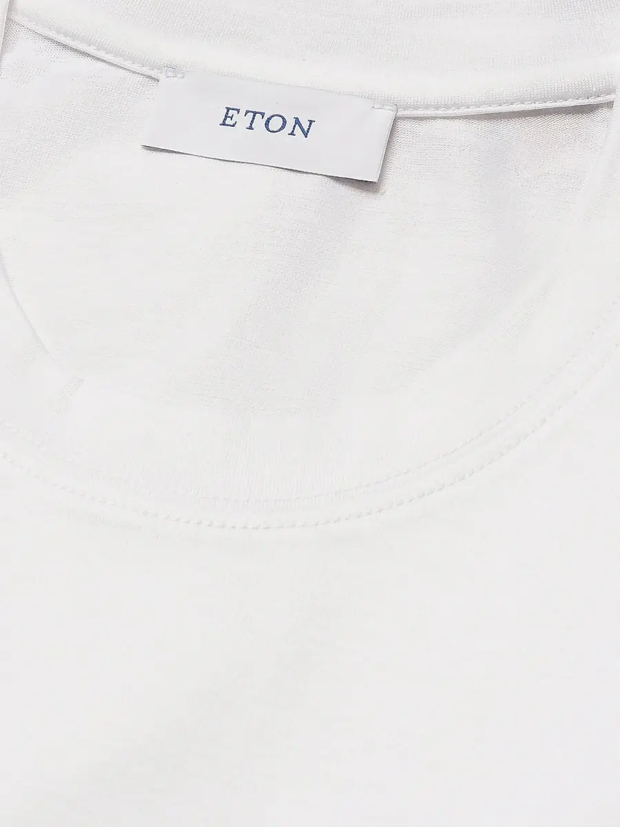 Eton Men's Silk-Cotton Knit T-Shirt | Thumbnail 6 Eton Men's Silk-Cotton Knit T-Shirt | Thumbnail 6