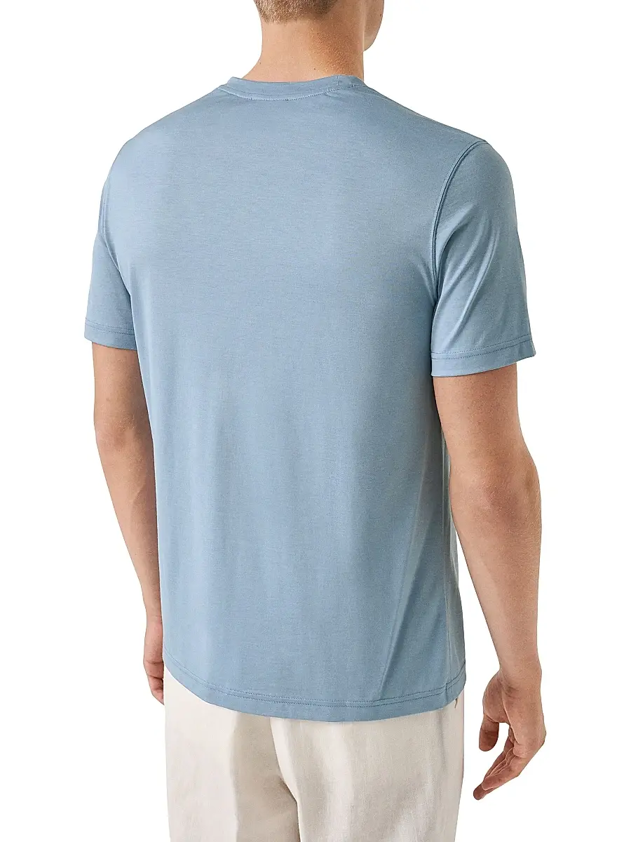 Eton Men's Silk-Cotton Knit T-Shirt | Thumbnail 3