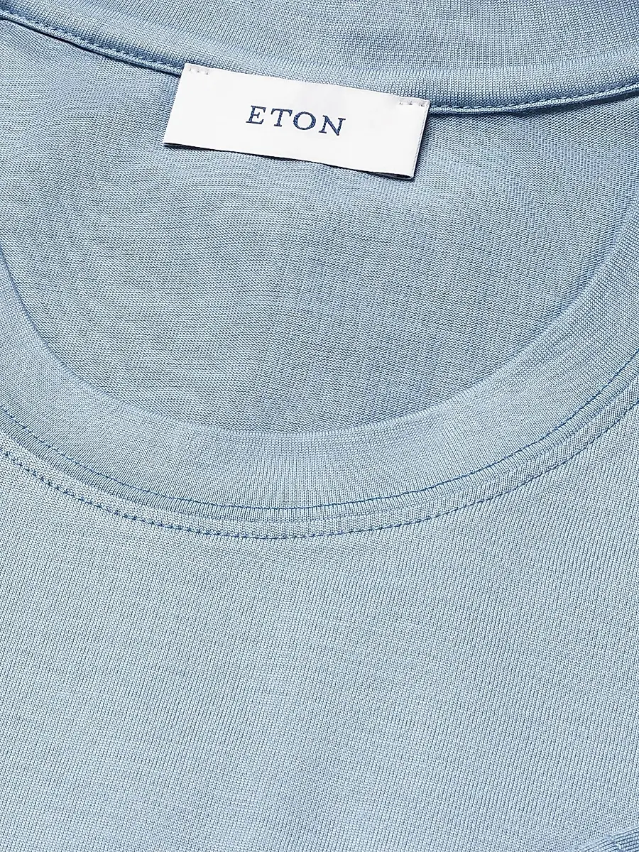 Eton Men's Silk-Cotton Knit T-Shirt | Thumbnail 6
