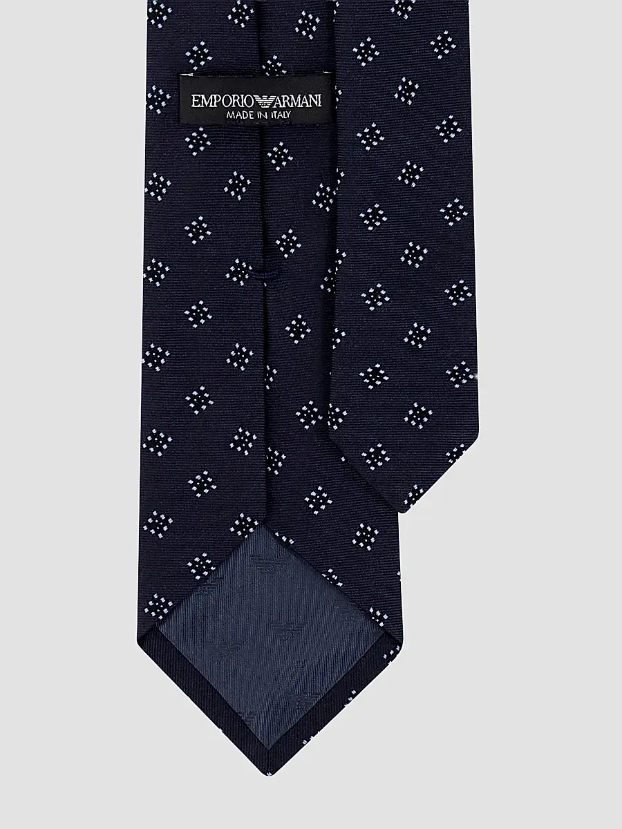 Emporio Armani Men's Geometric Box Silk Tie | Thumbnail 2 Emporio Armani Men's Geometric Box Silk Tie | Thumbnail 2