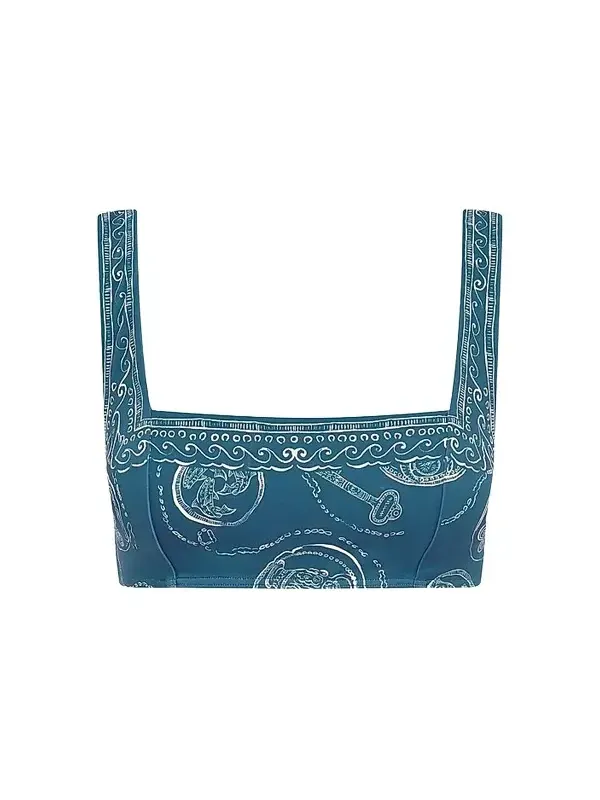 ALÉMAIS Women's Lucky Square-Neck Bikini Top
