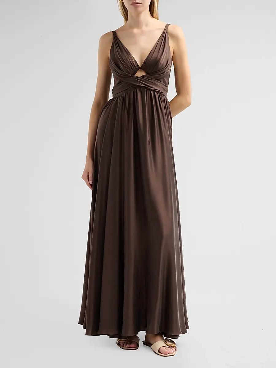 Zimmermann Women's Draped Silk Maxi Dress | Thumbnail 2 Zimmermann Women's Draped Silk Maxi Dress | Thumbnail 2
