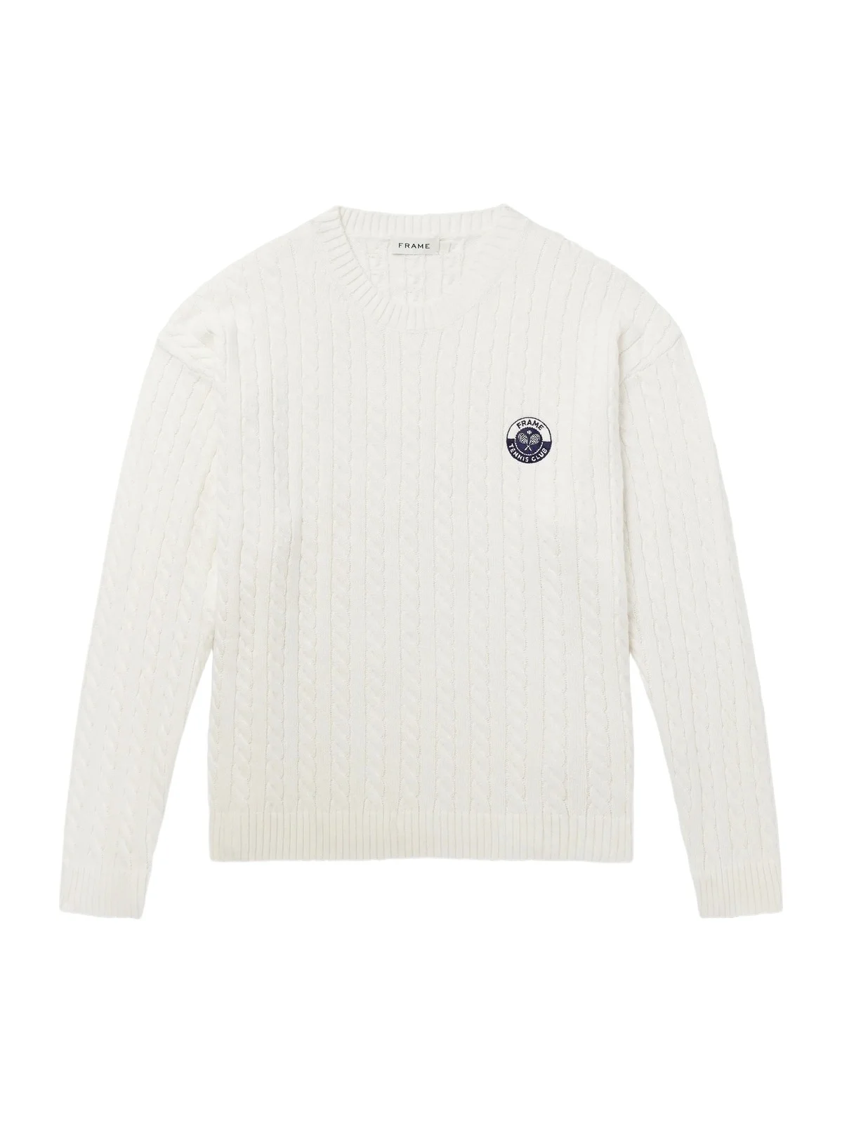 Logo-Embroidered Cable-Knit Cotton and Wool-Blend Sweater - Men Logo-Embroidered Cable-Knit Cotton and Wool-Blend Sweater - Men