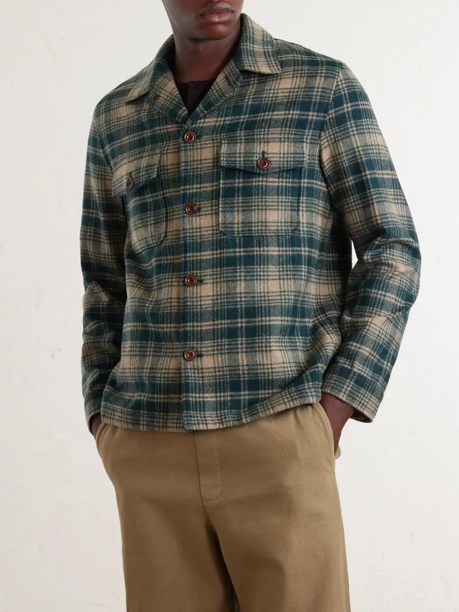 Hartford Checked Wool-Blend Overshirt - Men | Thumbnail 3 Hartford Checked Wool-Blend Overshirt - Men | Thumbnail 3