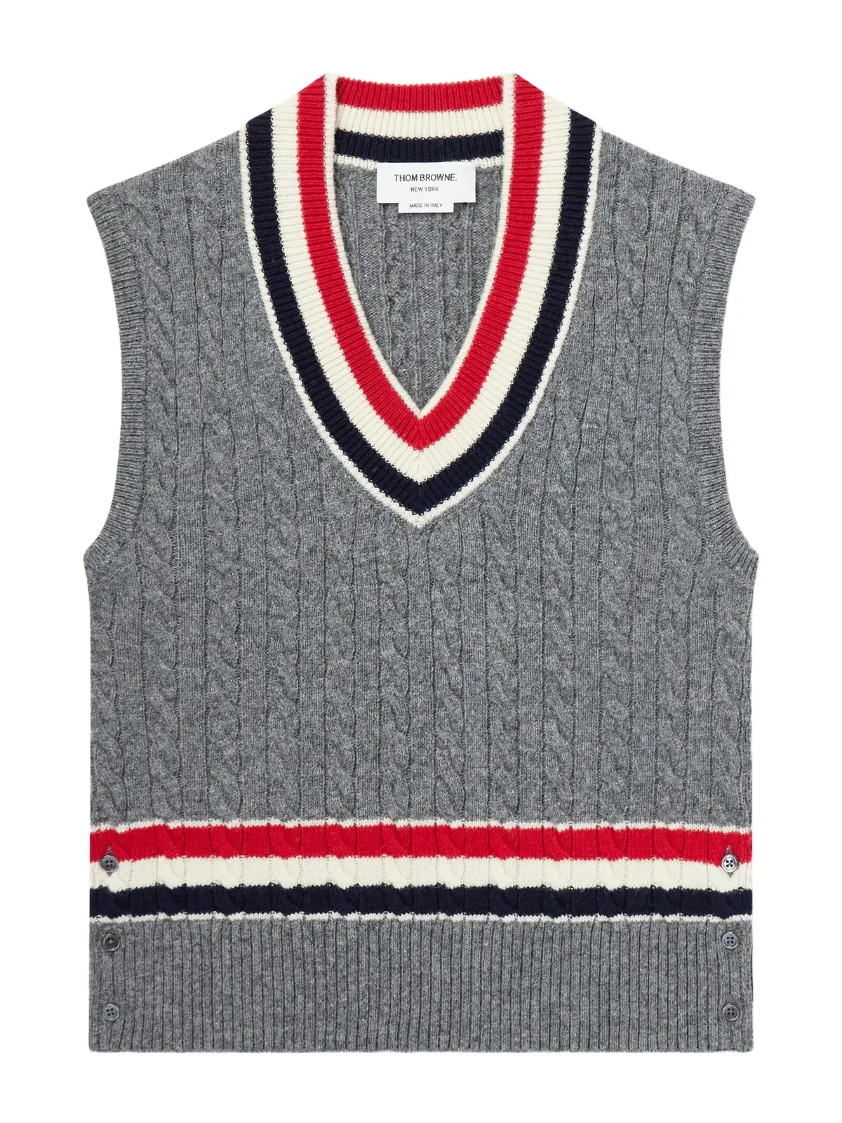Thom Browne Cable-Knit Wool Vest - Men