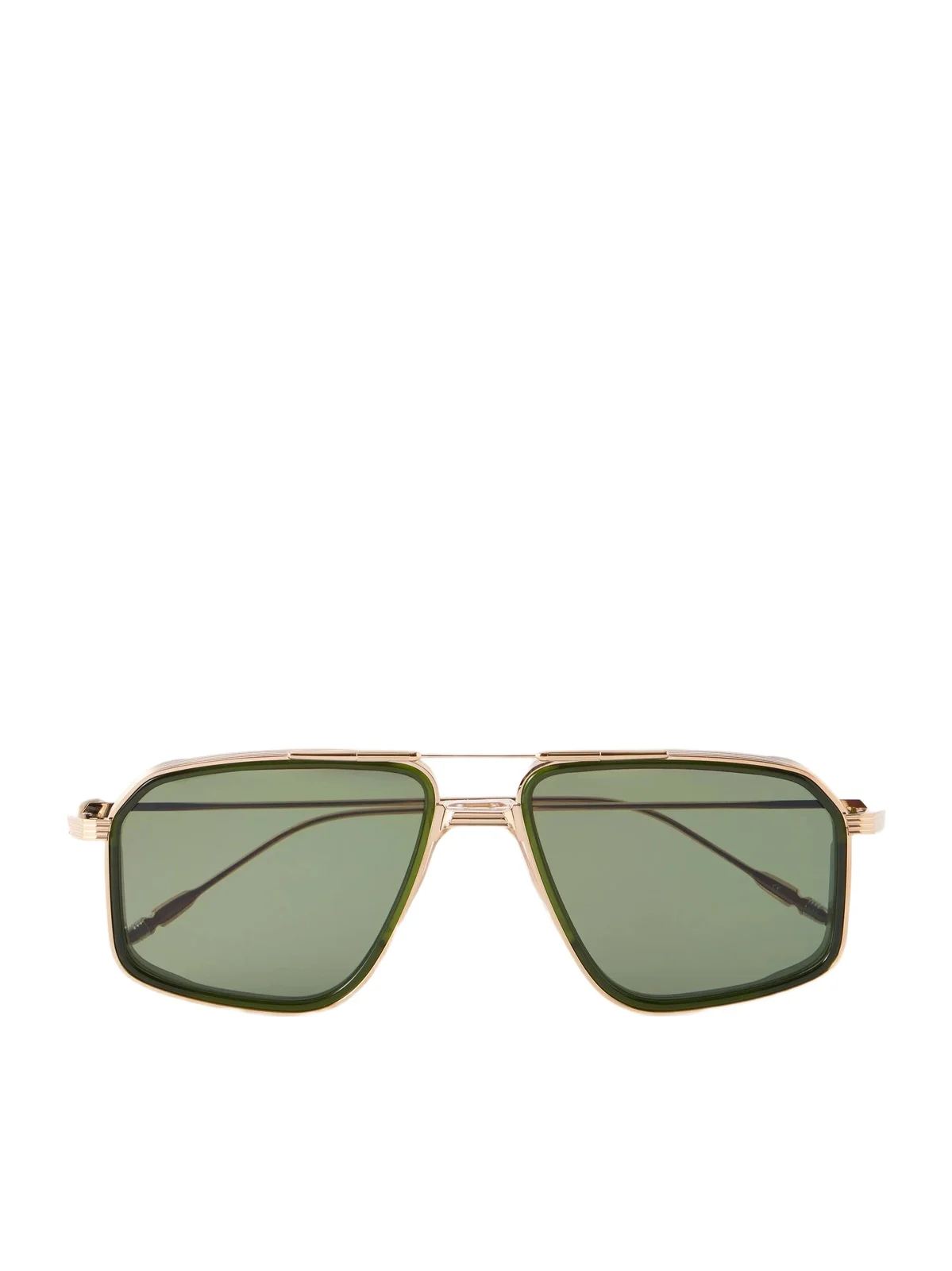 Jagger Double-Bridge Aviator-Style Gold-Tone Titanium Sunglasses - Men