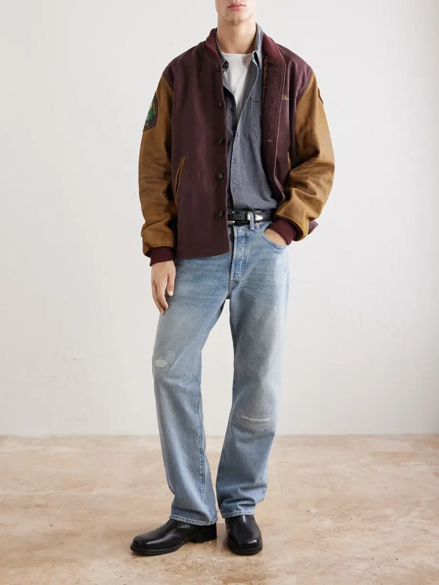 RRL Straight-Leg Logo-Embroidered Distressed Jeans - Men | Thumbnail 2 RRL Straight-Leg Logo-Embroidered Distressed Jeans - Men | Thumbnail 2