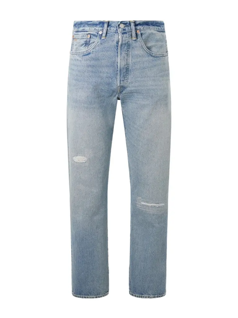 RRL Straight-Leg Logo-Embroidered Distressed Jeans - Men | Image 1 RRL Straight-Leg Logo-Embroidered Distressed Jeans - Men | Image 1