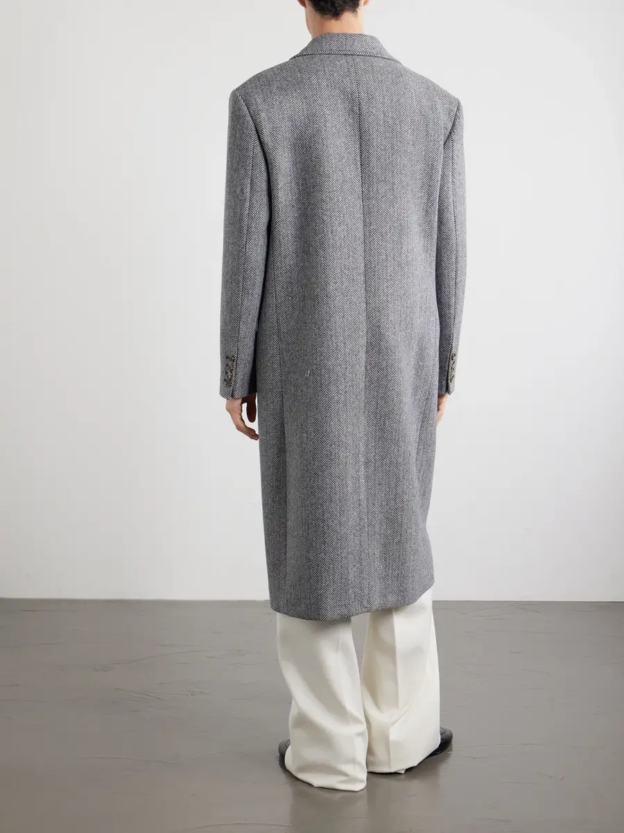 Valentino Garavani Herringbone Virgin Wool Coat - Men | Thumbnail 4 Valentino Garavani Herringbone Virgin Wool Coat - Men | Thumbnail 4